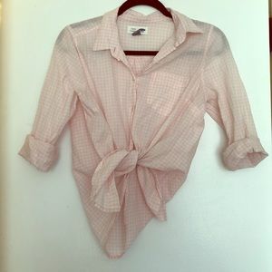 Old Navy Baby-pink Gingham Flannel
